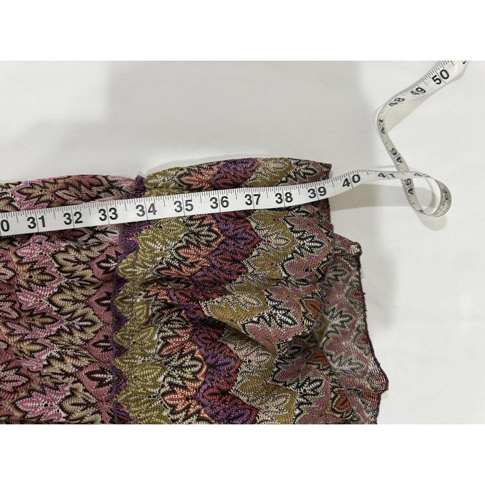 Lapis Boho Multicolored Crochet Lace Tiered Ruffle Trim Maxi Skirt Size P Medium - Picture 6 of 9